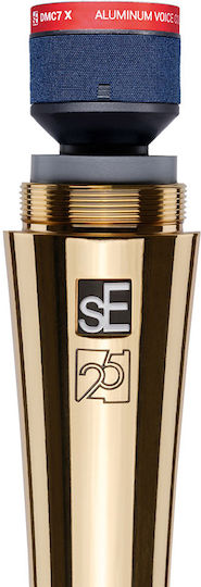 SE Electronics V7 Switch Δυναμικό Microphone XLR Handmade for Vocals in Gold Color Gold 25th Anniversary Edition
