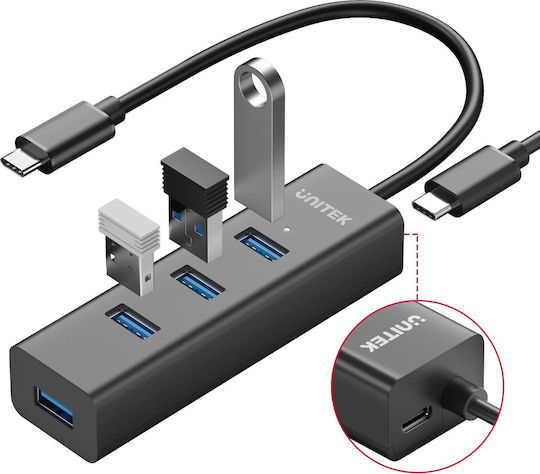 Unitek Hub 15 Porturi USB 2.0 Cu Conectare USB-C / USB-A