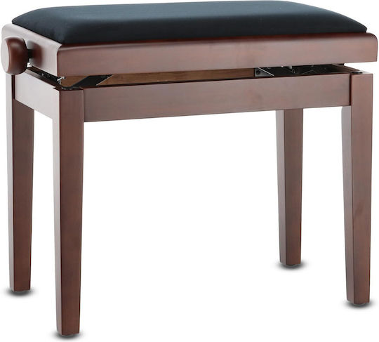 Gewa Deluxe Nussbaum Adjustable Piano Bench Dark Satin Black L52xW30xH48-57cm