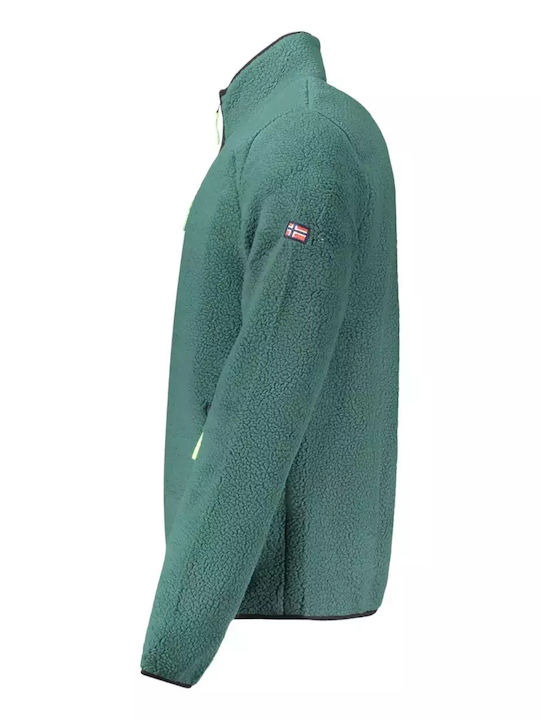 Men's Fleece Cardigan Green