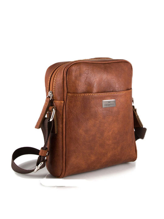 Herren Schulter Crossbody Tasche Tabac Braun