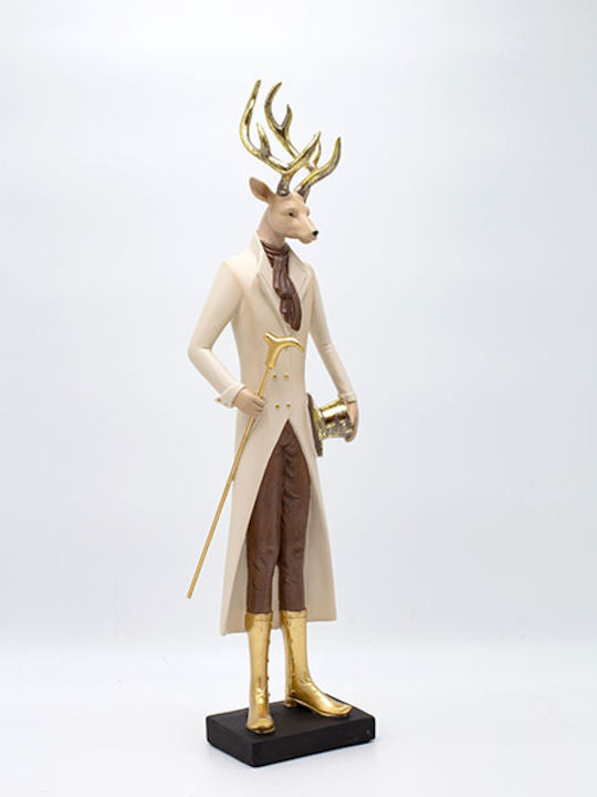 Estheti Reindeer Polyresin Smoking Hat 48cm