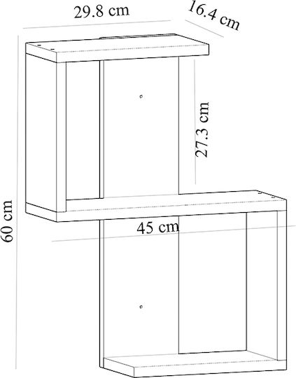 Ράφι Octa Sapphire Oak 45x16.4x60εκ.