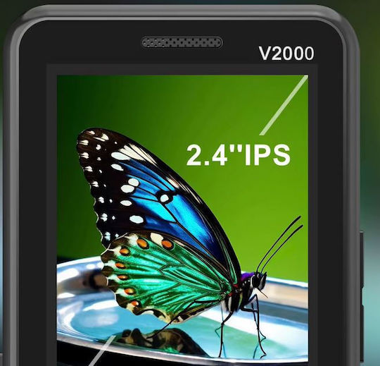 Uniwa V2000 Dual SIM Mobile with Large Buttons Red