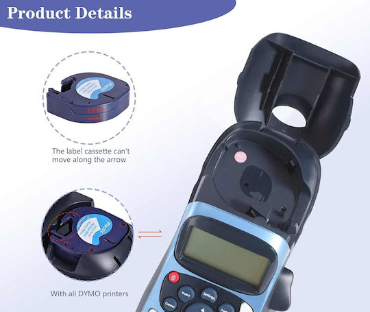 Letratag Bandă Pentru Etichetări Albă Culoare Full Face Serie Compatibilă Dymo LetraTag/LT Casio XR(EZ-Label)