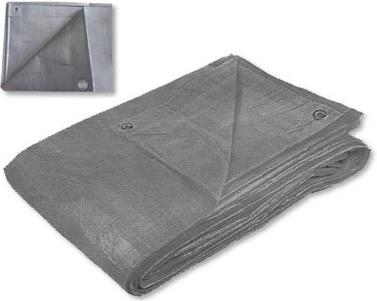 TnS Wasserdicht Plane 120gr/m² 5x3m. Licht Typ Gray