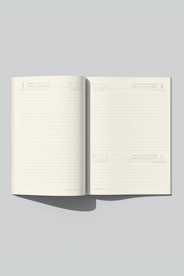 adBook Daily Planner Eco Elastic 2026 Magenta 17x25cm