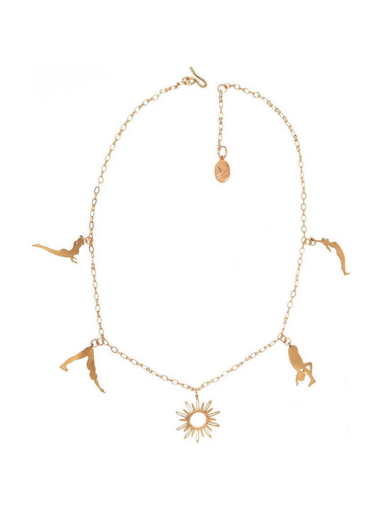 Necklace With Pink Gold Plating