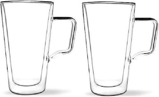 Vialli Design Cană Sticlă Transparentă 350ml