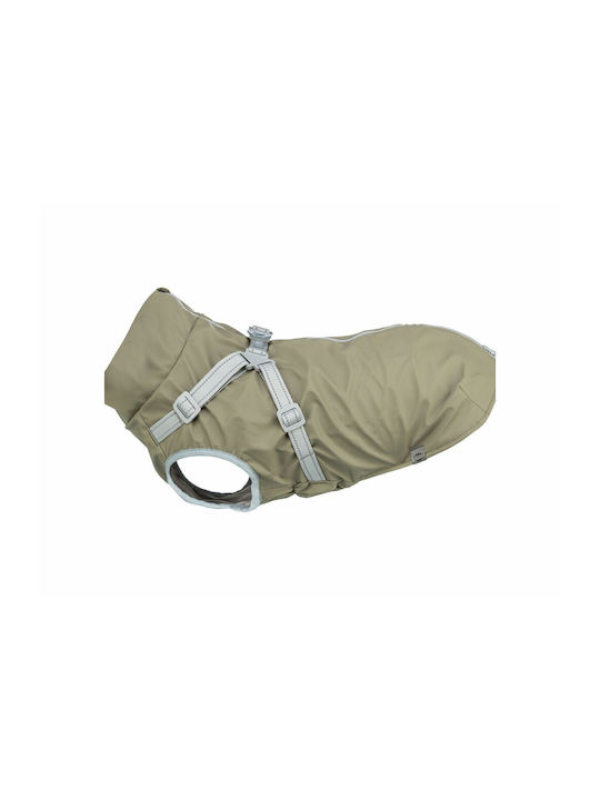 Hundemantel Grün XSklein mit Rückenlänge 30 cm.