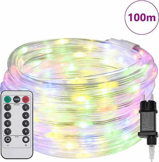 Christmas Light Tube RGB Battery 2400 Light Bulbs Programmable 100m IP44