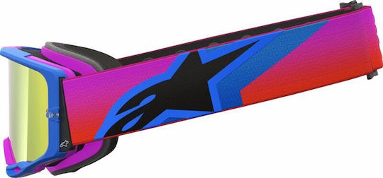 Alpinestars Goggles Vision 8 Mirrored Lens Foam Motocross Goggles Does Not Accept Tear Off