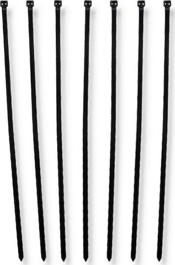 Qoltec Plastic Cable Ties 350mm x 7.2mm in Black Colour (50 pcs)