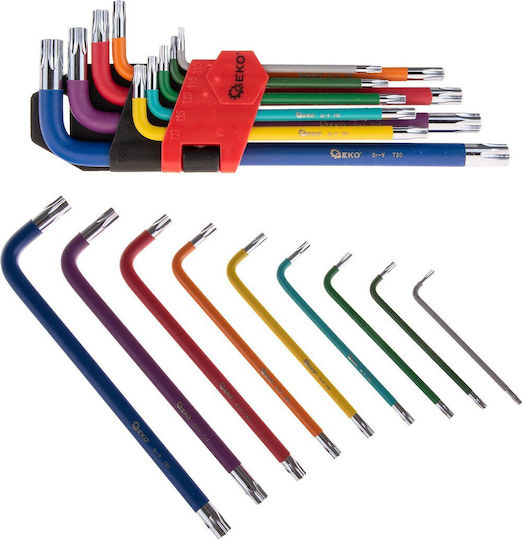 Geko Set chei Torx cu 9 bucăți