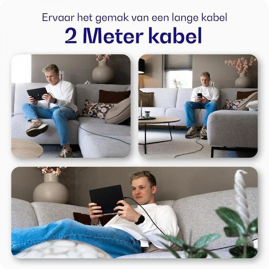 Buddi Regular USB 2.0 to micro USB Cable Μαύρο 2m 1τμχ