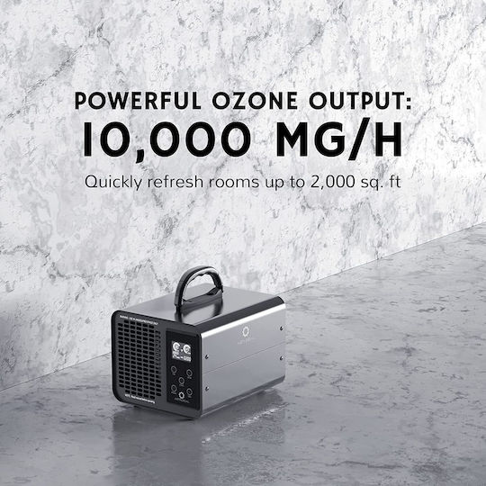 Generator Profesional de Ozon Inteligent 10.000 Mg H Control prin Aplicație Wifi Ecran LCD Temporizator Sterilizator O3 pentru Acasă Mașină Birou
