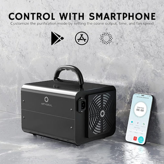 Generator Profesional de Ozon Inteligent 10.000 Mg H Control prin Aplicație Wifi Ecran LCD Temporizator Sterilizator O3 pentru Acasă Mașină Birou