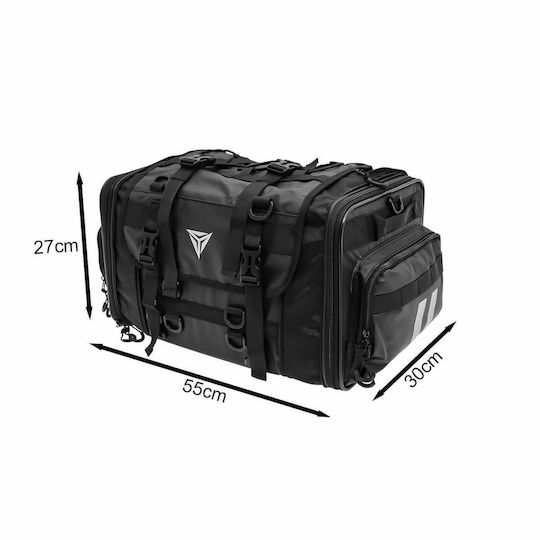 Motowolf Coadă sac Geantă moale pentru motocicletă Impermeabil 45lt în culoarea Negru