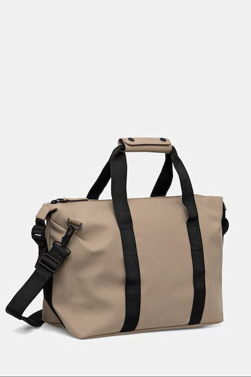 Rains Hilo Weekend Bag Small W3 Σακ Βουαγιάζ 18lt Μπεζ Υφασμάτινο