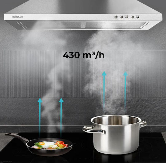 Cecotec Bolero Flux PM Απορροφητήρας Καμινάδα 60cm Γκρι