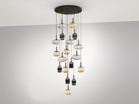 Norma Adjustable Pendant Light Black 113cm