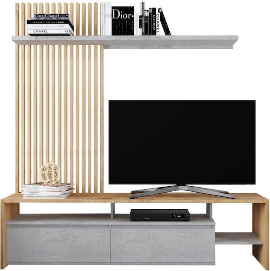Σύνθετο Σαλονιού Neo Oak-γκρι Μ190xΒ40xΥ200εκ.