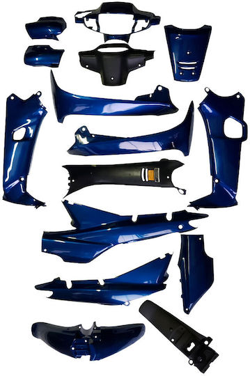 Motorcycle Plastic Set for Honda Astrea Supra 100 Blue 16pcs