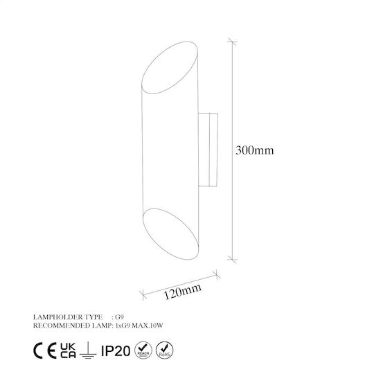 Aithrio Modern Lumină de Perete 8cm