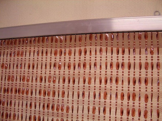 Sidirela Plastic Door Curtain Cognac 120x220cm 687256-29735