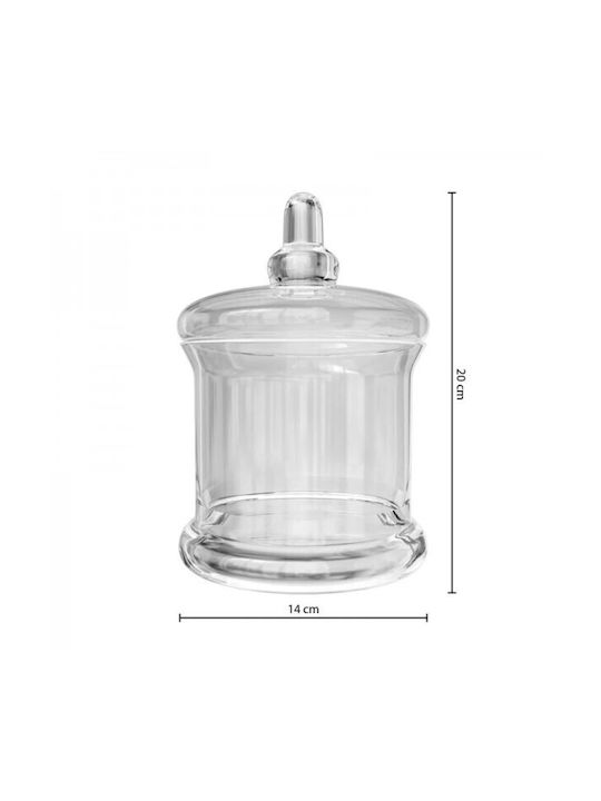 5Five Glass Cookie Jar Transparent 14x14x20cm