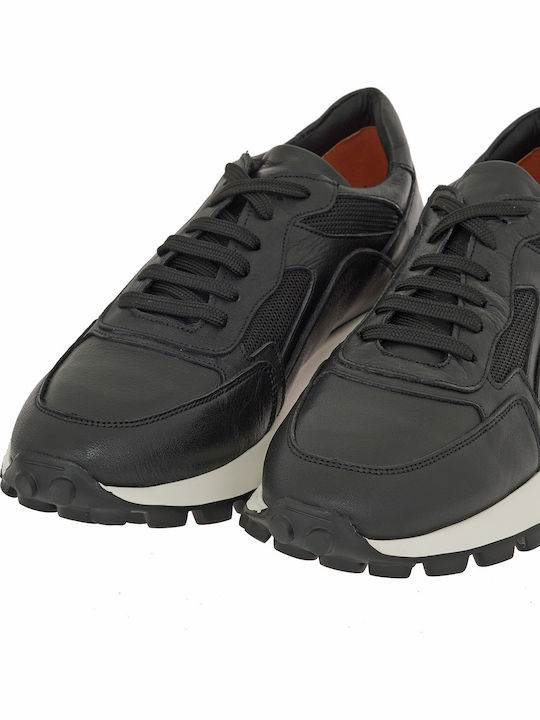 Men's Sneakers Black Leather