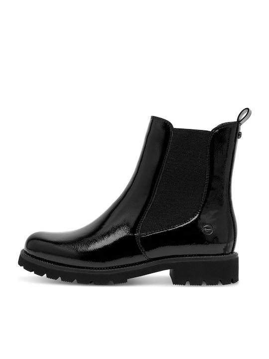 Stiefeletten Damen aus Lackleder Schwarz