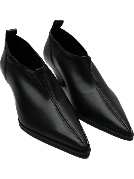 Leather Women's Ankle Boots Black