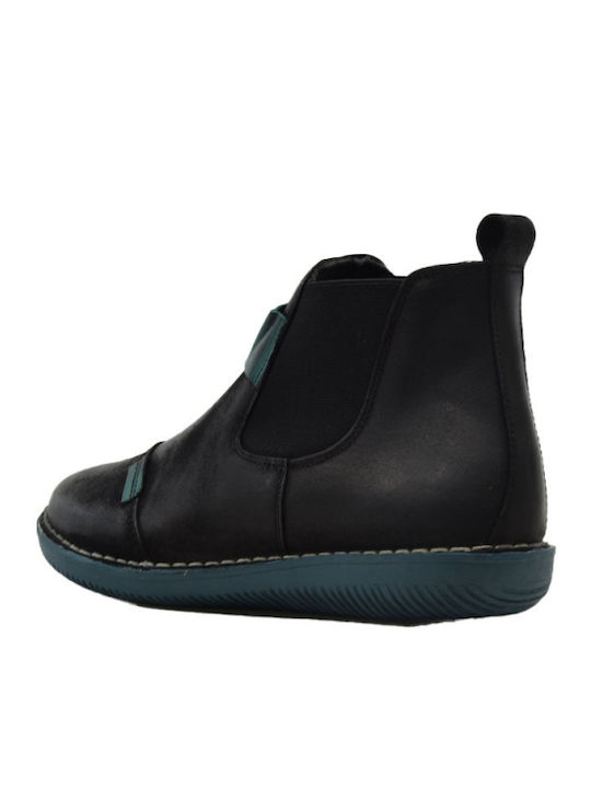Leather Women's Ankle Boots Black