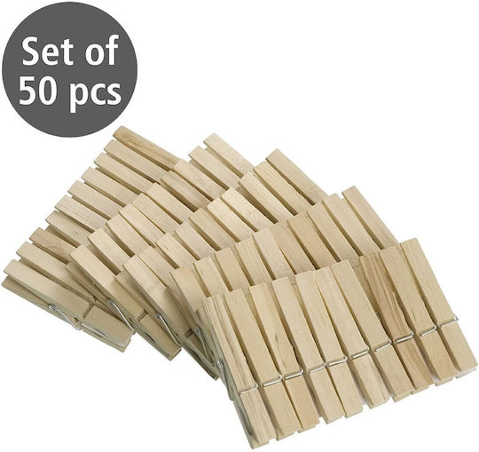 Wenko Щипки за дрехи 50бр Кафяв