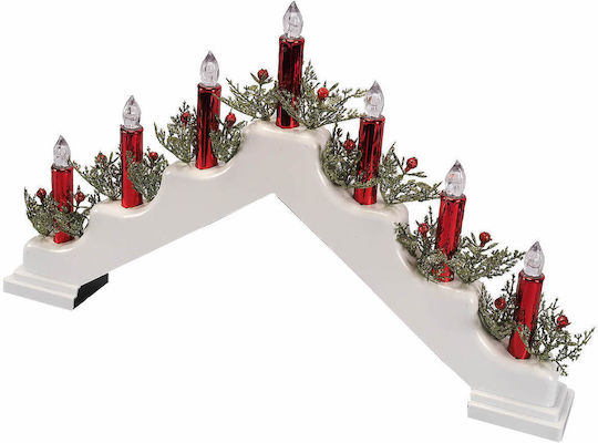 Suport Pentru Lumânări De Crăciun Holly 7 Lumânări Led 50*30cm