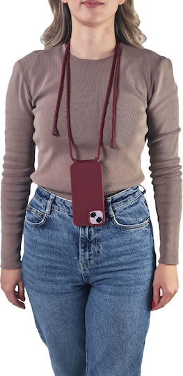 Silicone Case Neck Strap Carryhang Sonique Xiaomi Xiaomi 14t Burgundy