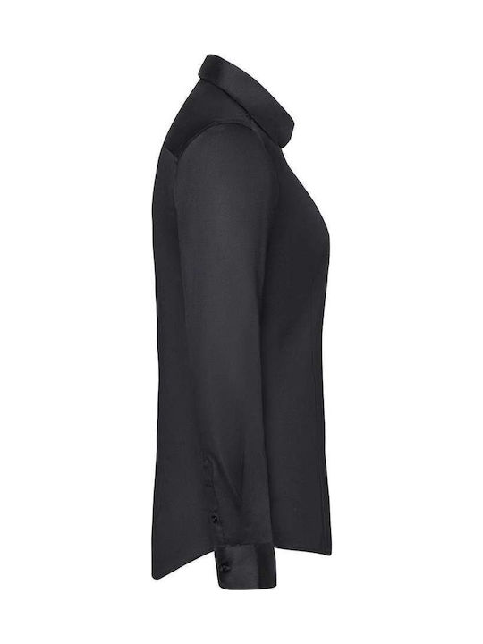 Πουκάμισο Γυναικείο Μαύρο Modern Fit Active Stretch