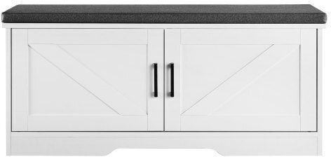 Mobilier de Intrare cu Dulap pentru Pantofi & Bancă White, Black 100x35.5x46cm Mobilier de Intrare cu Dulap pentru Pantofi & Bancă White, Black 100x35.5x46cm