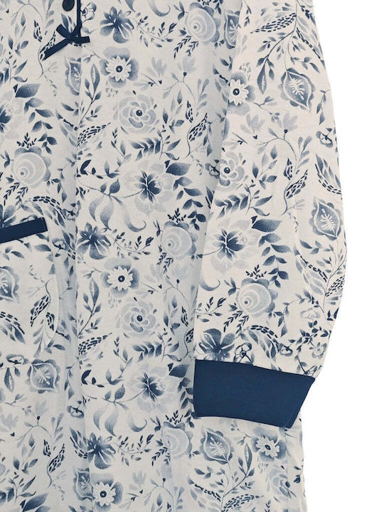 Ustyle Winter Damen Nachthemd Blue