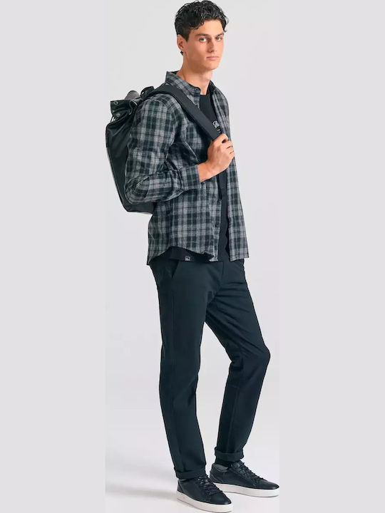 Παντελόνι Chino Ελαστικό σε Κανονική Εφαρμογή Dark Grey