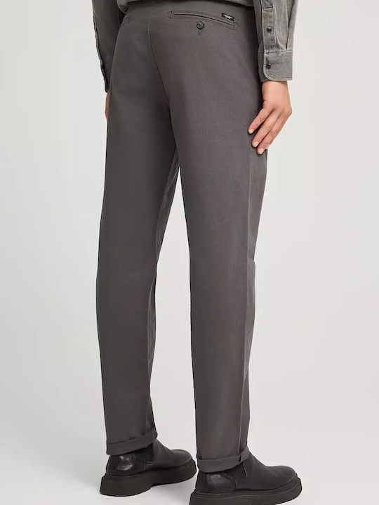 Παντελόνι Chino Ελαστικό σε Κανονική Εφαρμογή Dark Grey