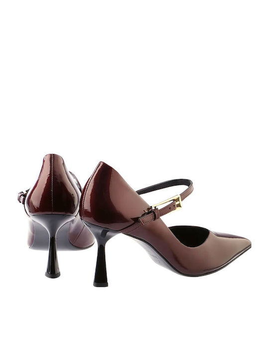 Pantofi cu toc cu Toc Stiletto & Curea Roșii