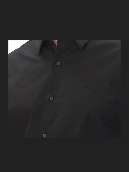 Long-sleeved Cotton Shirt Black