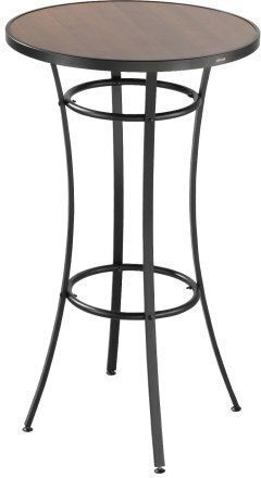Outdoor Bar Free Standing Metal Table Black 60x60x101cm