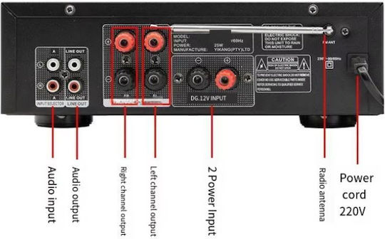 Vire Integriert Hi-Fi-Verstärker Stereo AV-016