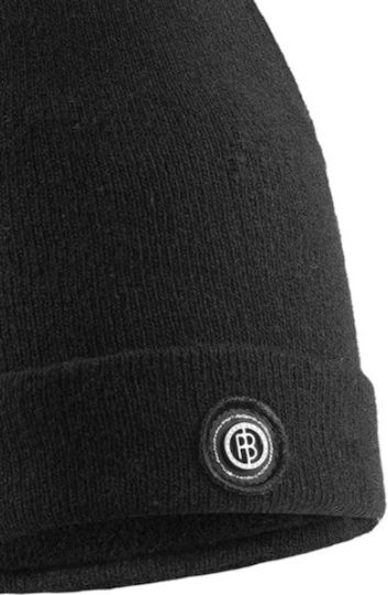 Beanie Unisex Fleece Σκούφος Πλεκτός σε Μαύρο χρώμα