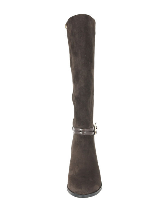 Suede Women's Boots Barwik Brown