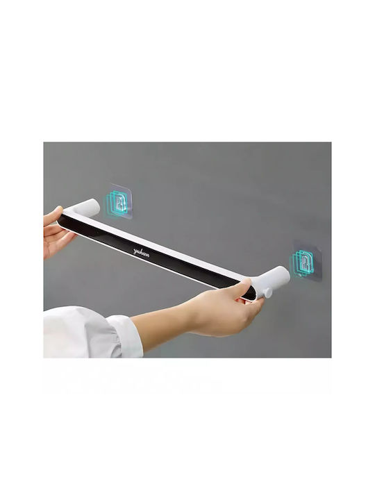 Verk Group Single Wall-Mounted Bathroom Rail Silver