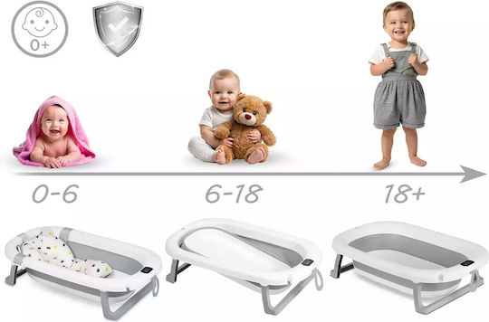Ricokids Πτυσσόμενη Μπανιέρα Μωρού με Θερμόμετρο Λευκή